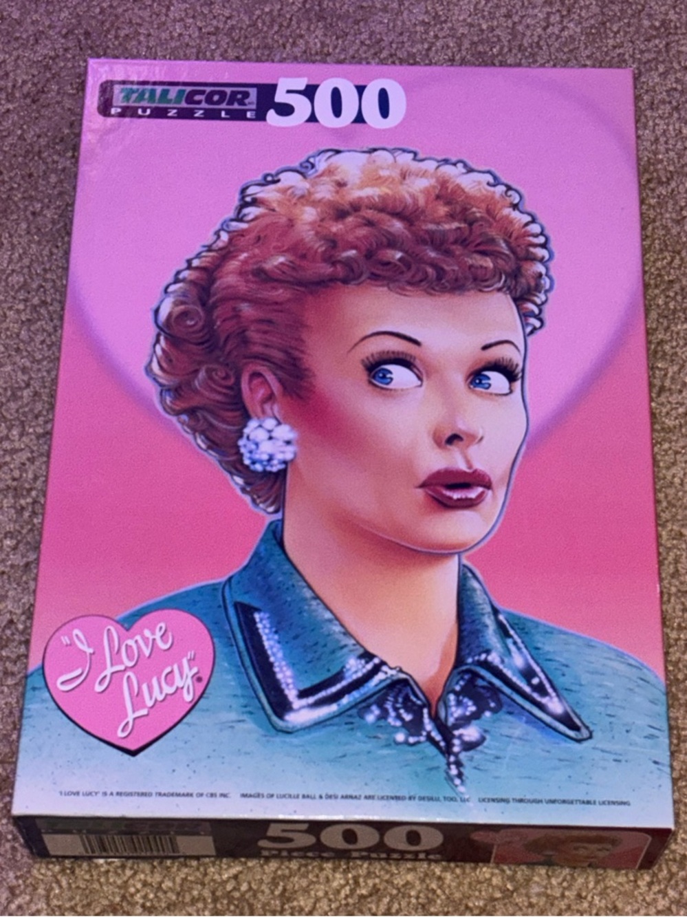Puzzle I LOVE LUCY 500 Piece Talicor Jigsaw 13" x 19" #1440.